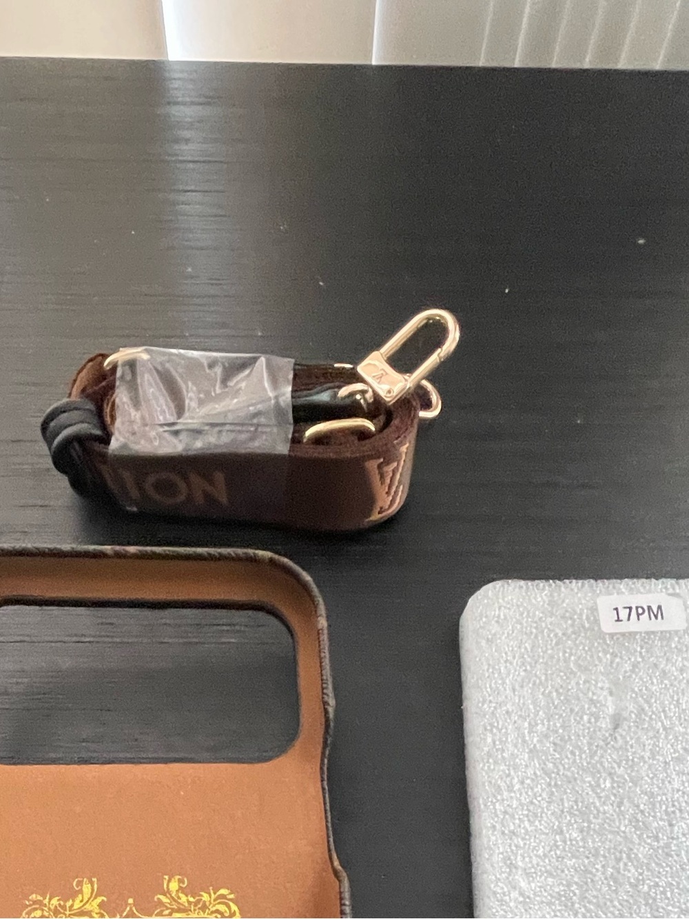 iPhone 17 pro max crossbody brown, black Phone Case with Card Pocket - Picture 7 of 9